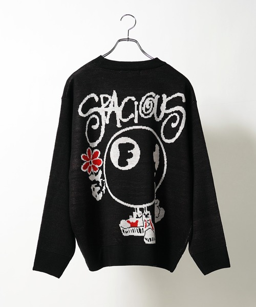 セール】グラフィック ジャガードクルーネックニット / Graphic