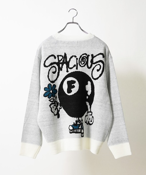 グラフィック ジャガードクルーネックニット / Graphic Jacquard