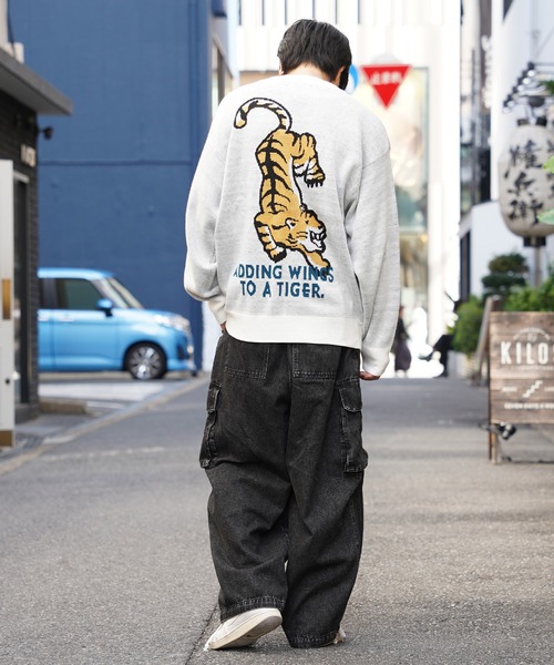 グラフィック ジャガードクルーネックニット / Graphic Jacquard