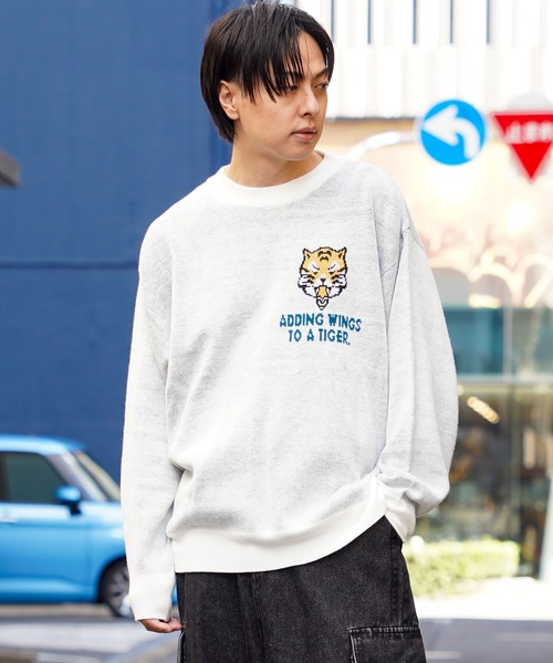 1111clothing（ワンフォークロージング）の「グラフィック ジャガードクルーネックニット / Graphic Jacquard Crewneck Knit（ニット/セーター・メンズ・ホワイト系その他2/ブラック系その他3/ホワイト系その他3/ホワイト系その他/ブラック系その他/ブラック系その他2・M/L）」の16枚目の写真