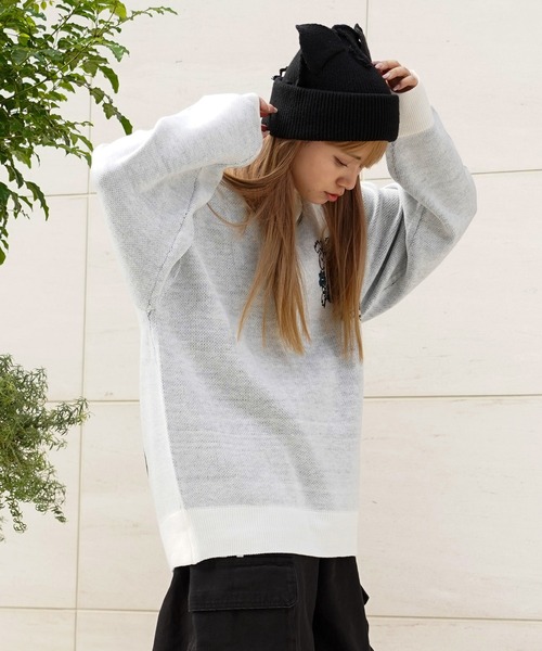 グラフィック ジャガードクルーネックニット / Graphic Jacquard