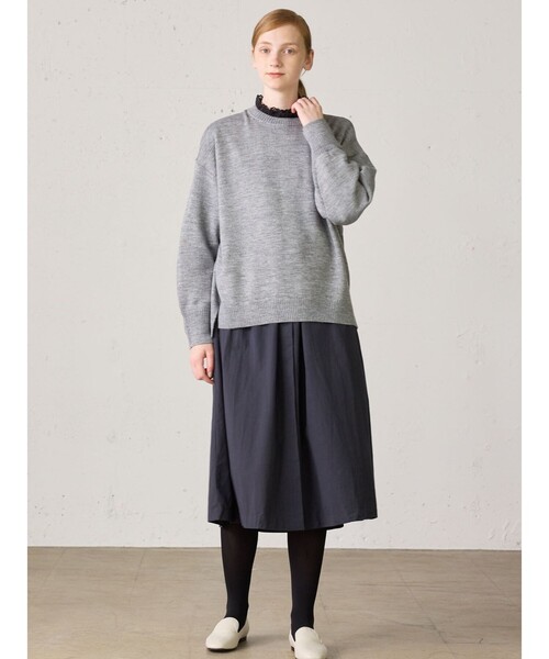 MidiUmi(ミディウミ)の「MidiUmi フリルレースカラースモックワンピース(シャツワンピース・レディース・オフホワイト・FREE)」の9枚目の写真