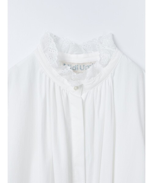 MidiUmi(ミディウミ)の「MidiUmi フリルレースカラースモックワンピース(シャツワンピース・レディース・オフホワイト・FREE)」の13枚目の写真