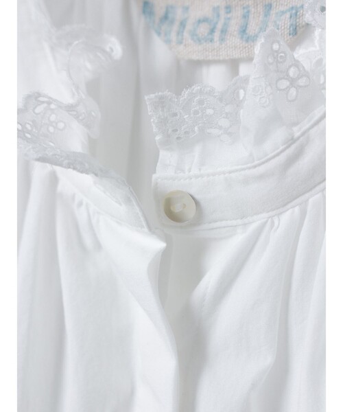 MidiUmi(ミディウミ)の「MidiUmi フリルレースカラースモックワンピース(シャツワンピース・レディース・オフホワイト・FREE)」の14枚目の写真