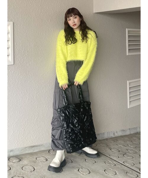 MURUA（ムルーア）の「mumuロゴビッグトートバッグ（トートバッグ・レディース・グレー/ブラック/シルバー/ブルー・FREE）」の8枚目の写真