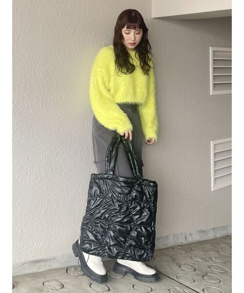 MURUA（ムルーア）の「mumuロゴビッグトートバッグ（トートバッグ・レディース・グレー/ブラック/シルバー/ブルー・FREE）」の9枚目の写真