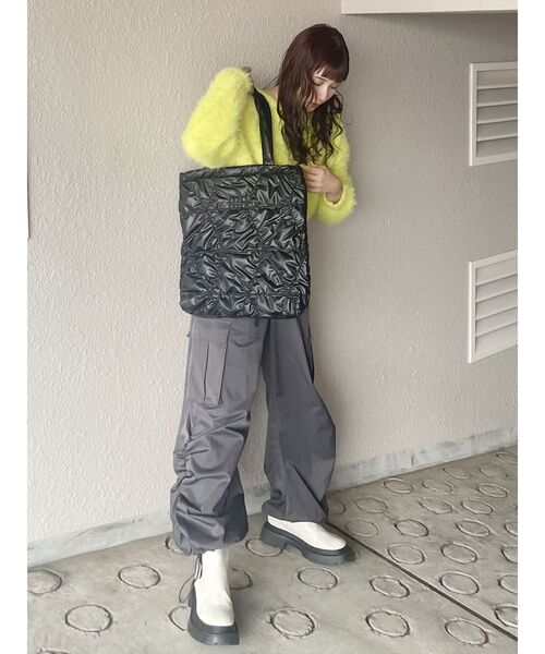 MURUA（ムルーア）の「mumuロゴビッグトートバッグ（トートバッグ・レディース・グレー/ブラック/シルバー/ブルー・FREE）」の10枚目の写真