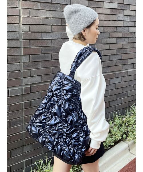 MURUA（ムルーア）の「mumuロゴビッグトートバッグ（トートバッグ・レディース・グレー/ブラック/シルバー/ブルー・FREE）」の19枚目の写真