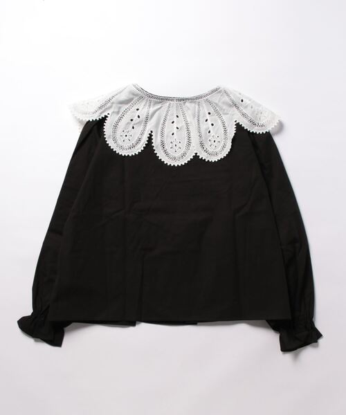 Three Four Time(スリーフォータイム)の「デザインカラーブラウス(シャツ/ブラウス・レディース・ブラック/オフホワイト・FREE)」の22枚目の写真