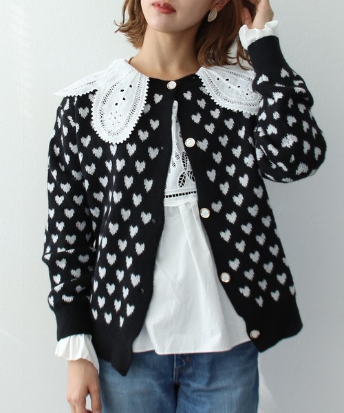 Three Four Time(スリーフォータイム)の「デザインカラーブラウス(シャツ/ブラウス・レディース・ブラック/オフホワイト・FREE)」の9枚目の写真