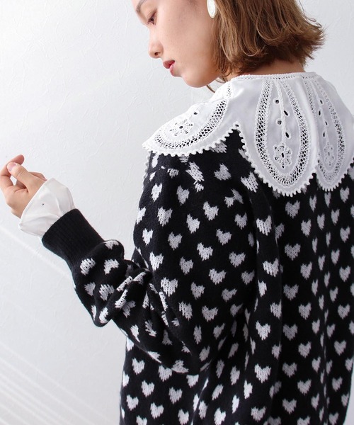 Three Four Time(スリーフォータイム)の「デザインカラーブラウス(シャツ/ブラウス・レディース・ブラック/オフホワイト・FREE)」の10枚目の写真