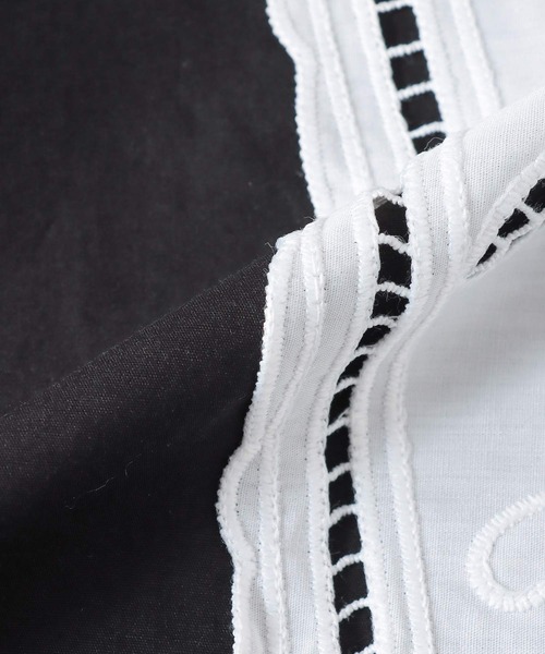 Three Four Time(スリーフォータイム)の「デザインカラーブラウス(シャツ/ブラウス・レディース・ブラック/オフホワイト・FREE)」の20枚目の写真