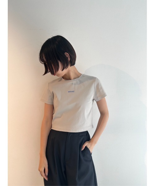 emmi(エミ)の「【emmi atelier】emmiロゴミニTシャツ(Tシャツ/カットソー・レディース・ホワイト/ライトグレー/ピンク/ブラック・FREE)」の9枚目の写真