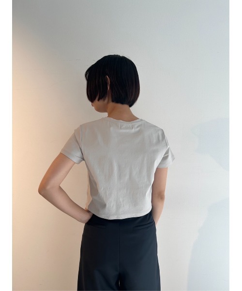 emmi(エミ)の「【emmi atelier】emmiロゴミニTシャツ(Tシャツ/カットソー・レディース・ホワイト/ライトグレー/ピンク/ブラック・FREE)」の11枚目の写真