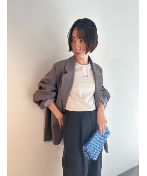 emmi(エミ)の「【emmi atelier】emmiロゴミニTシャツ(Tシャツ/カットソー・レディース・ホワイト/ライトグレー/ピンク/ブラック・FREE)」の5枚目の写真