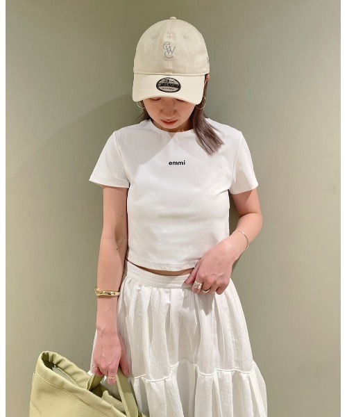 emmi(エミ)の「【emmi atelier】emmiロゴミニTシャツ(Tシャツ/カットソー・レディース・ホワイト/ライトグレー/ピンク/ブラック・FREE)」の13枚目の写真