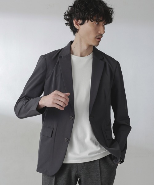 NANO universe（ナノユニバース）の「ライトウェイトストレッチジャケット(セットアップ可)（テーラードジャケット・メンズ・ブラック/ライトブラウン/ダークグレー・S/M/L/XL）」の13枚目の写真