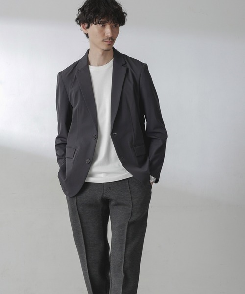 NANO universe（ナノユニバース）の「ライトウェイトストレッチジャケット(セットアップ可)（テーラードジャケット・メンズ・ブラック/ライトブラウン/ダークグレー・S/M/L/XL）」の15枚目の写真