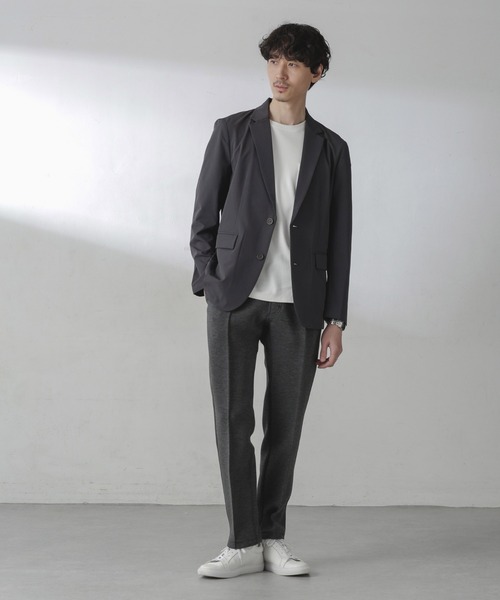 NANO universe（ナノユニバース）の「ライトウェイトストレッチジャケット(セットアップ可)（テーラードジャケット・メンズ・ブラック/ライトブラウン/ダークグレー・S/M/L/XL）」の16枚目の写真