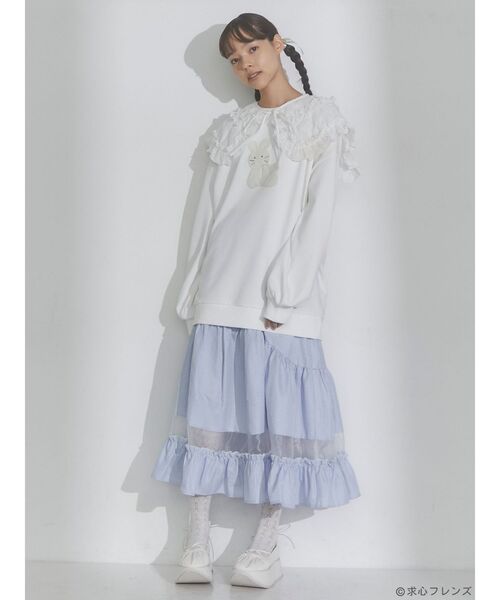 merry jenny（メリージェニー）の「【求心フレンズコラボ】うさぎさんスウェット（スウェット・レディース・オフホワイト/ピンク/ブルー・FREE）」の11枚目の写真