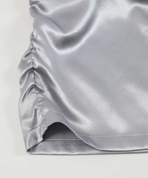 miette(ミエット)の「フロントジップシャーリングスカート(スカート・レディース・シルバー/ブラック・FREE)」の6枚目の写真