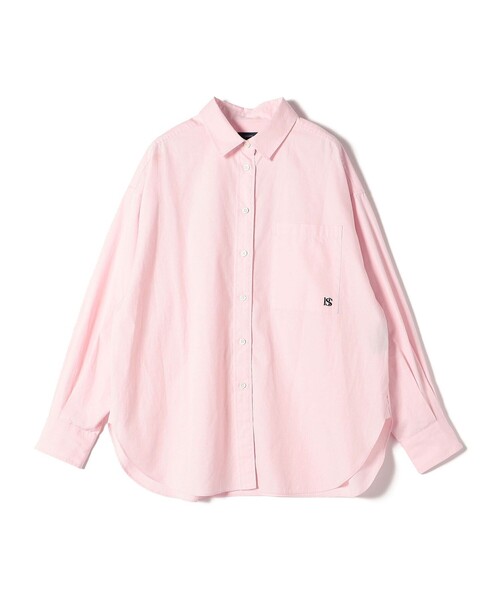 SHIPS（シップス）の「〈洗濯機可能〉オックス 刺繍 オーバー シャツ 24SS ◇（シャツ/ブラウス・レディース・ブルー/ライトピンク/ホワイト系・36/38）」の6枚目の写真