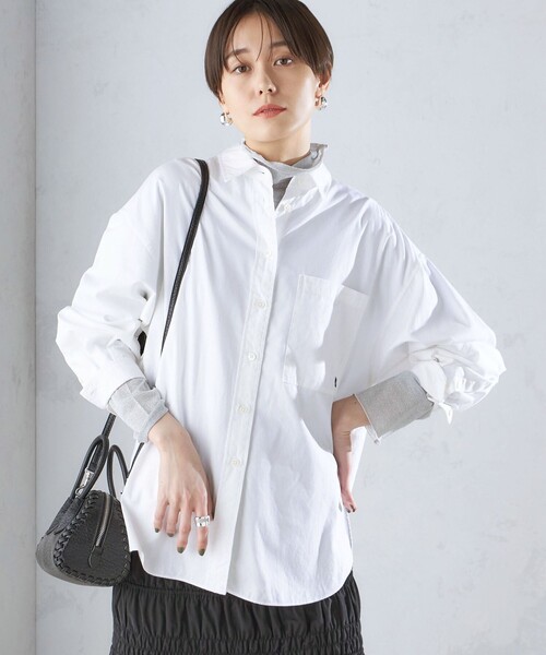 SHIPS（シップス）の「〈洗濯機可能〉オックス 刺繍 オーバー シャツ 24SS ◇（シャツ/ブラウス・レディース・ブルー/ライトピンク/ホワイト系・36/38）」の17枚目の写真