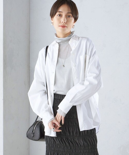 透け防止】 レギュラー 長袖 形態安定 レディースシャツ(XS