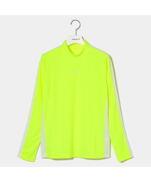 VIVA HEART(ビバハート)の「【VIVA HEART/GOLF】ポリエステルカノコライン切替長袖モックネック(シャツ/ブラウス・レディース・オフホワイト/ブラック/イエロー・42/38/44/40)」の3枚目の写真