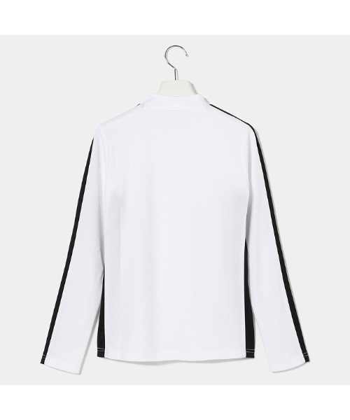 VIVA HEART(ビバハート)の「【VIVA HEART/GOLF】ポリエステルカノコライン切替長袖モックネック(シャツ/ブラウス・レディース・オフホワイト/ブラック/イエロー・42/38/44/40)」の5枚目の写真