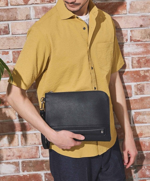 UNION STATION（ユニオンステーション）の「フェイクレザーラッチバッグ（クラッチバッグ・メンズ・グリーン/ボルドー/ブラック/ブルー・FREE）」の6枚目の写真