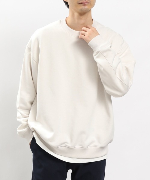 GLOBAL WORK Smile Seed Store（グローバルワーク スマイルシードストア）の「ドライ裏毛スウェットプルオーバー/984038（スウェット・メンズ・サックスブルー/オフホワイト/チャコール・SMALL/LARGE/X-LARGE/MEDIUM）」の12枚目の写真