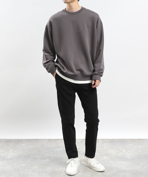 GLOBAL WORK Smile Seed Store（グローバルワーク スマイルシードストア）の「ドライ裏毛スウェットプルオーバー/984038（スウェット・メンズ・サックスブルー/オフホワイト/チャコール・SMALL/LARGE/X-LARGE/MEDIUM）」の5枚目の写真