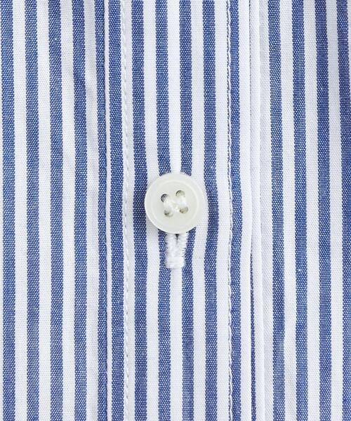 coen（コーエン）の「ピーチタッチクレリックバンドカラーシャツ（シャツ/ブラウス・レディース・コバルトブルー/オフホワイト/ライトブルー・M/L）」の7枚目の写真