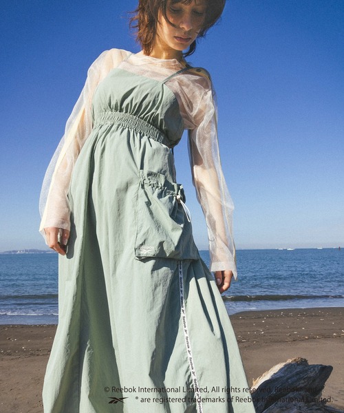 VIS（ビス）の「【Reebok別注】バルーンヘムキャミワンピース（ワンピース・レディース・ライトグリーン/ブラック・FREE）」の18枚目の写真