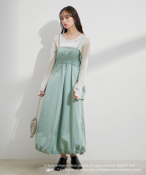 VIS（ビス）の「【Reebok別注】バルーンヘムキャミワンピース（ワンピース・レディース・ライトグリーン/ブラック・FREE）」の14枚目の写真