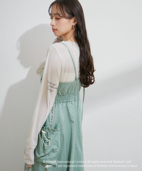 VIS（ビス）の「【Reebok別注】バルーンヘムキャミワンピース（ワンピース・レディース・ライトグリーン/ブラック・FREE）」の10枚目の写真