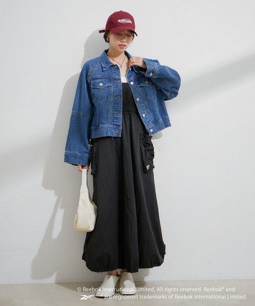 VIS（ビス）の「【Reebok別注】バルーンヘムキャミワンピース（ワンピース・レディース・ライトグリーン/ブラック・FREE）」の8枚目の写真