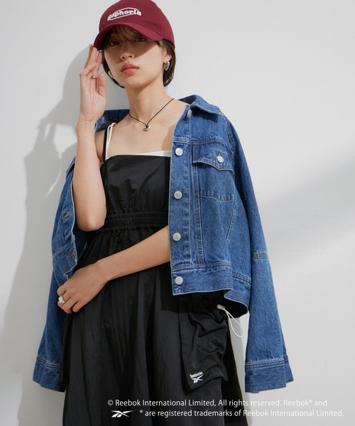 VIS（ビス）の「【Reebok別注】バルーンヘムキャミワンピース（ワンピース・レディース・ライトグリーン/ブラック・FREE）」の6枚目の写真