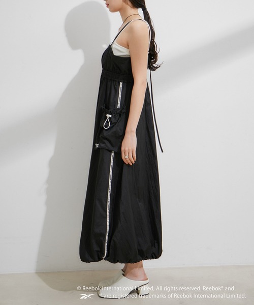 VIS（ビス）の「【Reebok別注】バルーンヘムキャミワンピース（ワンピース・レディース・ライトグリーン/ブラック・FREE）」の3枚目の写真