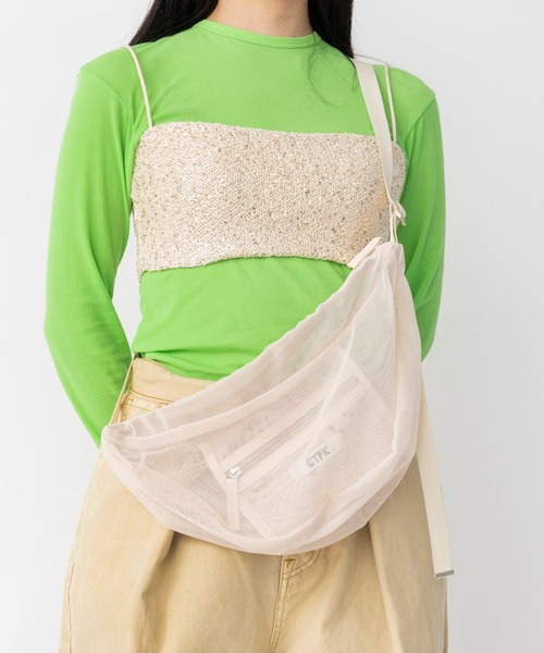 CONTROL FREAK / CTFK(コントロールフリーク)の「CONTROL FREAK / CTFK(コントロールフリーク)メッシュハーフムーンショルダー(ショルダーバッグ・レディース・アイボリー/レッド/ブルー/ブラック/グレー/グリーン・FREE)」の2枚目の写真