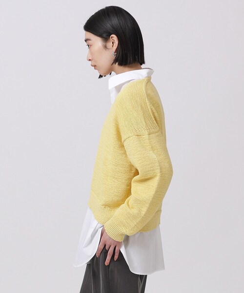 GALLEST（ギャレスト）の「テープヤーンVネックニット（ニット/セーター・レディース・ホワイト系/イエロー系その他/ブラウン系/ブルーグリーン・38）」の18枚目の写真