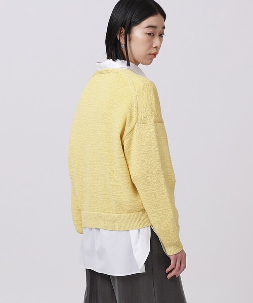 GALLEST（ギャレスト）の「テープヤーンVネックニット（ニット/セーター・レディース・ホワイト系/イエロー系その他/ブラウン系/ブルーグリーン・38）」の19枚目の写真