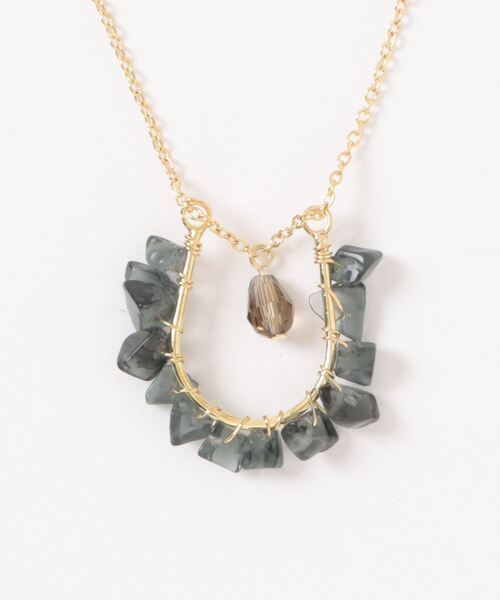 チャイハネ（チャイハネ）の「【チャイハネ】カットカラリアネックレス（ネックレス・レディース・パープル/クリア/ブラック/レッド/ライトグリーン・FREE）」の2枚目の写真