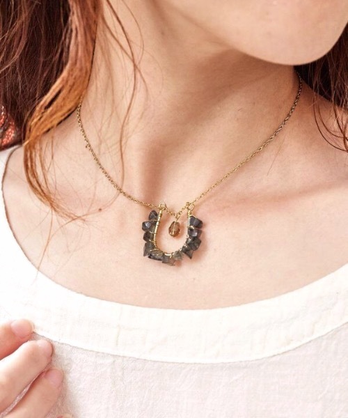 チャイハネ（チャイハネ）の「【チャイハネ】カットカラリアネックレス（ネックレス・レディース・パープル/クリア/ブラック/レッド/ライトグリーン・FREE）」の8枚目の写真