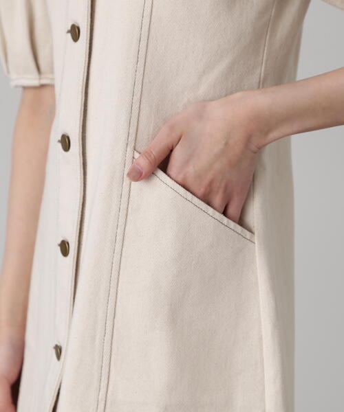 FREE'S MART（フリーズマート）の「デニムミニワンピース（ワンピース・レディース・ワンウォッシュ/ライトインディゴブルー/ホワイト系その他・SMALL/MEDIUM）」の6枚目の写真