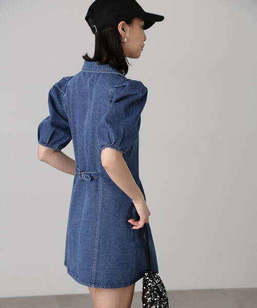 FREE'S MART（フリーズマート）の「デニムミニワンピース（ワンピース・レディース・ワンウォッシュ/ライトインディゴブルー/ホワイト系その他・SMALL/MEDIUM）」の15枚目の写真
