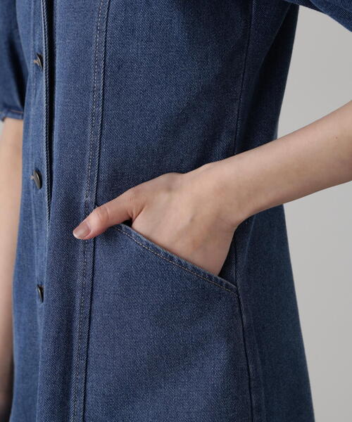FREE'S MART（フリーズマート）の「デニムミニワンピース（ワンピース・レディース・ワンウォッシュ/ライトインディゴブルー/ホワイト系その他・SMALL/MEDIUM）」の19枚目の写真