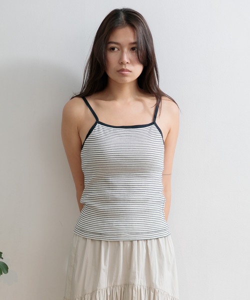 AMERICAN RAG CIE（アメリカンラグシー）の「Robert P’miller Prib Cup Cami（キャミソール・レディース・ブルー/チャコールグレー/イエロー/ネイビー・FREE）」の3枚目の写真