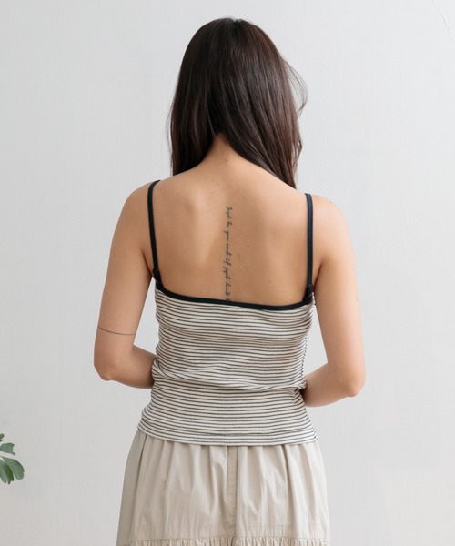 AMERICAN RAG CIE（アメリカンラグシー）の「Robert P’miller Prib Cup Cami（キャミソール・レディース・ブルー/チャコールグレー/イエロー/ネイビー・FREE）」の20枚目の写真